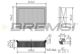 BREMSI FA1243 - FILTRO AIRE BMW