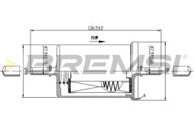 BREMSI FE0061 - FILTRO COMBUSTIBLE GASOLINA/GLP