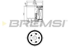 BREMSI FL0033 - FILTRO ACEITE FORD - OPEL - LANCIA - FIAT