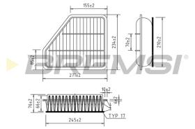 BREMSI FA0613 - FILTRO AIRE TOYOTA