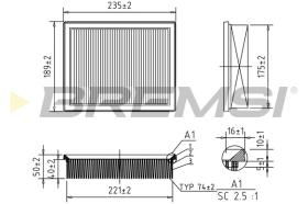 BREMSI FA0640 - FILTRO AIRE FIAT MULTIPLA