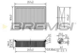 BREMSI FA1645 - FILTRO AIRE FORD
