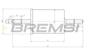 BREMSI FE0062 - FILTRO COMBUSTIBLE GASOLINA FIAT - OPEL - PEUGEOT - VW