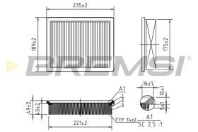 BREMSI FA0571 - FILTRO AIRE FIAT