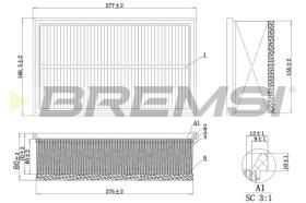 BREMSI FA1032 - FILTRO AIRE CITROEN - PEUGEOT