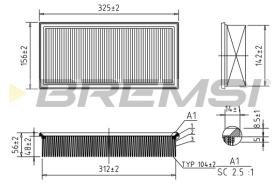 BREMSI FA0595 - FILTRO AIRE FIAT