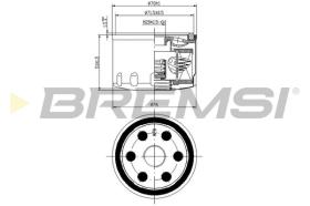 BREMSI FL0140 - FILTRO ACEITE FIAT - LANCIA - ALFA ROMEO