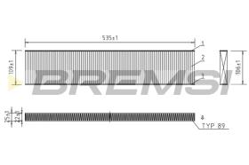BREMSI FC0960 - FILTRO HABITACULO FORD - VW - SEAT