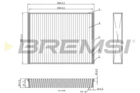 BREMSI FC0459 - FILTRO HABITACULO FORD