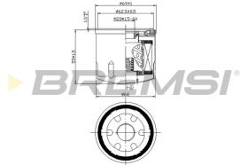 BREMSI FL0028 - FILTRO ACEITE FIAT - RENAULT - OPEL - LANCIA