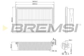 BREMSI FA1092 - FILTRO AIRE KIA - HYUNDAI