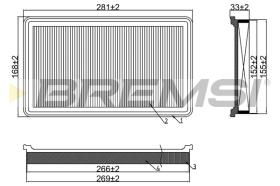 BREMSI FA1679 - FILTRO AIRE NISSAN - LDV - INFINITI