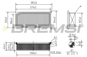 BREMSI FA0208 - FILTRO AIRE RENAULT - LADA - DACIA
