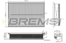BREMSI FA1158 - FILTRO AIRE SEAT - AUDI - VW