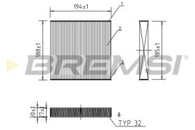 BREMSI FC0171 - FILTRO HABITACULO FIAT - LANCIA - ABARTH