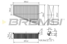 BREMSI FA0532 - FILTRO AIRE FORD - VOLVO