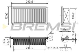 BREMSI FA1204 - FILTRO AIRE KIA