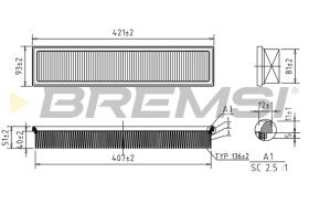 BREMSI FA1020 - FILTRO AIRE PEUGEOT - CITROEN