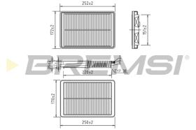 BREMSI FA0605 - FILTRO AIRE RENAULT- NISSAN