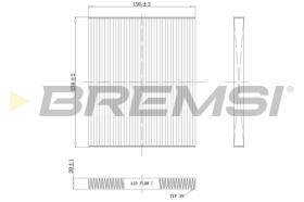BREMSI FC0451 - FILTRO HABITACULO HYUNDAI - KIA