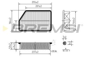 BREMSI FA0607 - FILTRO AIRE HYUNDAI - KIA