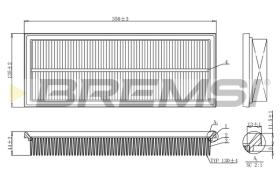 BREMSI FA1238 - FILTRO AIRE PEUGEOT - CITROEN