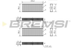 BREMSI FC0464 - FILTRO HABITACULO PEUGEOT - CITROEN