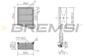 BREMSI FA0556 - FILTRO AIRE FORD