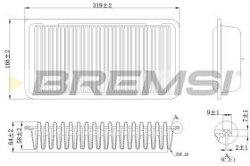 BREMSI FA1110 - FILTRO AIRE TOYOTA AVENSIS