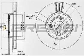 BREMSI CD7461V - DISCO FRENO TOYOTA