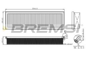 BREMSI FA0121 - FILTRO AIRE CITROEN - PEUGEOT