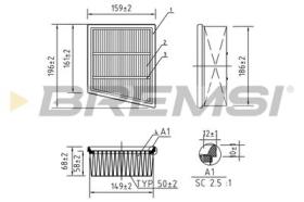BREMSI FA0205 - FILTRO AIRE FORD - MAZDA