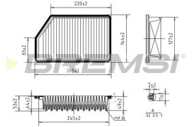 BREMSI FA1200 - FILTRO AIRE KIA - HYUNDAI