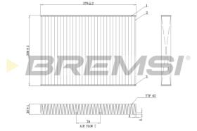 BREMSI FC0181 - FILTRO HABITACULO SKODA - SEAT - VW -AUDI