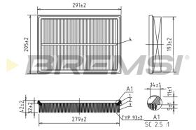 BREMSI FA0125 - FILTRO AIRE OPEL