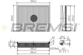 BREMSI FA0617 - FILTRO AIRE OPEL ASTRAS