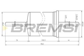 BREMSI FE1512 - FILTRO COMBUSITBLE FORD - JAGUAR GASOLINA