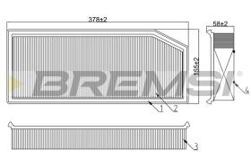 BREMSI FA0649 - FILTRO AIRE MERCEDES BENZ