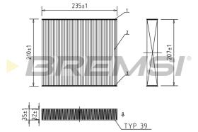 BREMSI FC0068 - FILTRO HABITACULO FORD