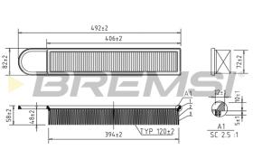 BREMSI FA0533 - FILTRO AIRE PEUGEOT 206