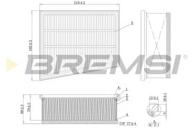 BREMSI FA1166 - FILTRO AIRE RENAULT