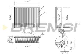 BREMSI FA1381 - FILTRO AIRE VW - SKODA - SEAT - AUDI