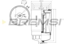 BREMSI FE0356 - FILTRO COMBUSTIBLE HYUNDAI - KIA
