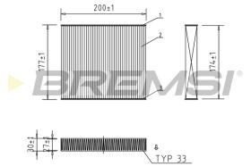 BREMSI FC0167 - FILTRO HABITACULO FIAT - LANCIA