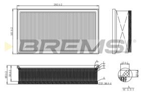 BREMSI FA1214 - FILTRO AIRE OPEL - PEUGEOT - CITROEN - DS