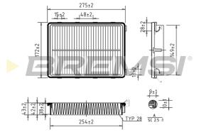 BREMSI FA0550 - FILTRO AIRE KIA - HYUNDAI