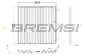BREMSI FC0500 - FILTRO HABITACULO TOYOTA
