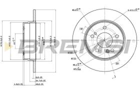 BREMSI CD6819S - DISCOS FRENO MERCEDES BENZ TRASERO