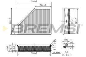 BREMSI FA0623 - FILTRO AIRE BMW SERIE 1