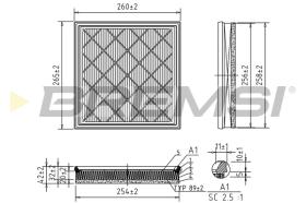 BREMSI FA0539 - FILTRO AIRE CHEVROLET